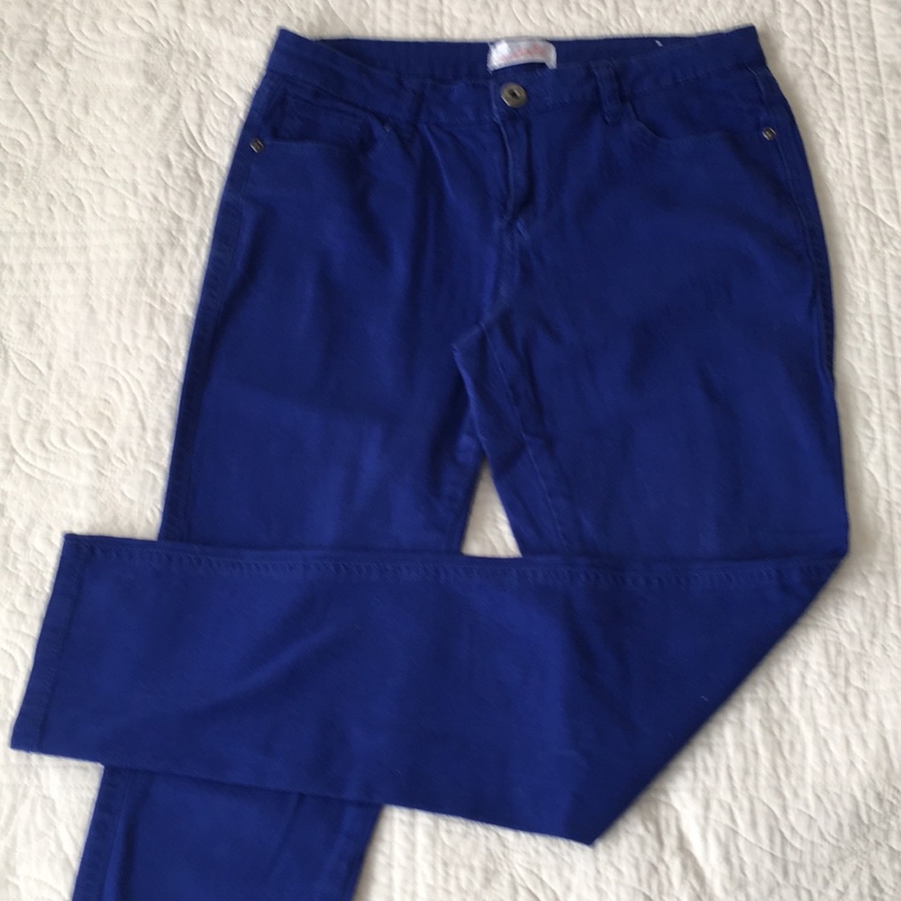 'Sapphire Red' Royal Blue Stretch Jeans